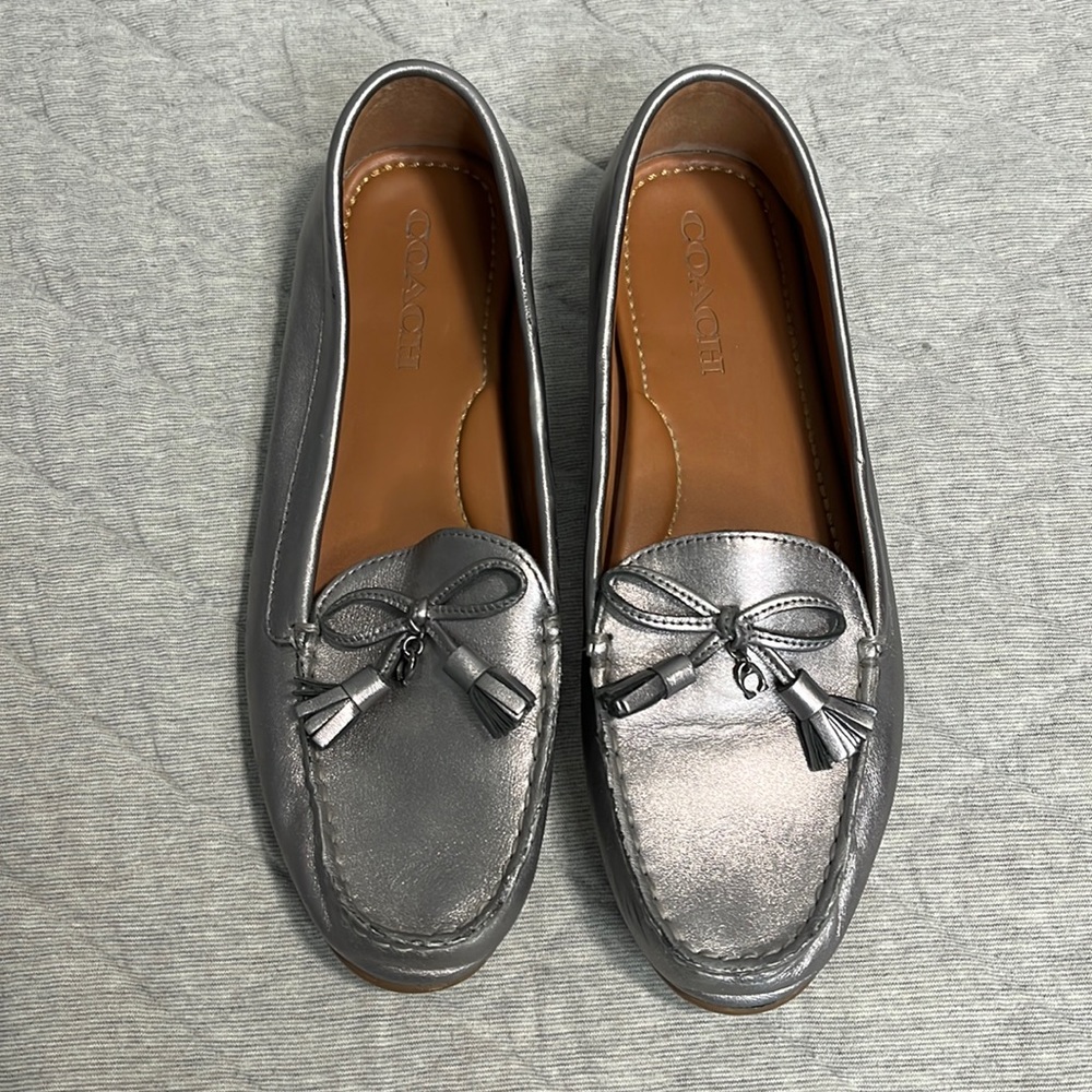 Silver Coach Loafers